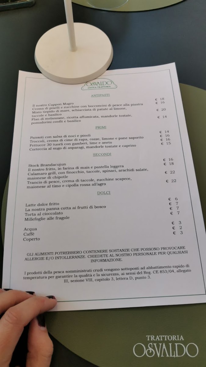 Trattoria Osvaldo Photo Menu 6