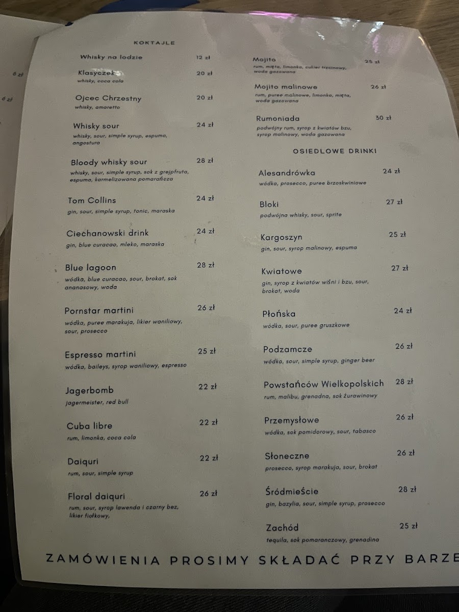 Klubokawiarnia W18 Photo Menu 3