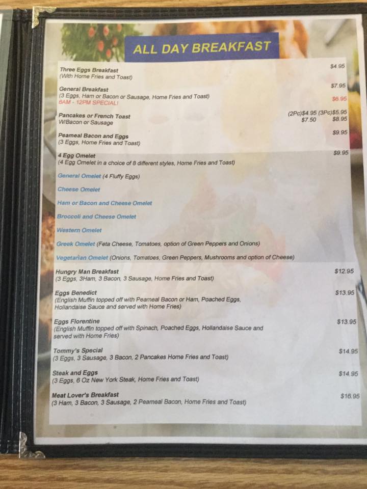 Tommy's Grill & Bar Photo Menu 1
