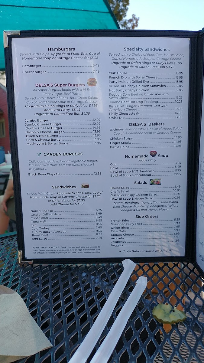 Delsa's Ice Cream Parlour Photo Menu 6
