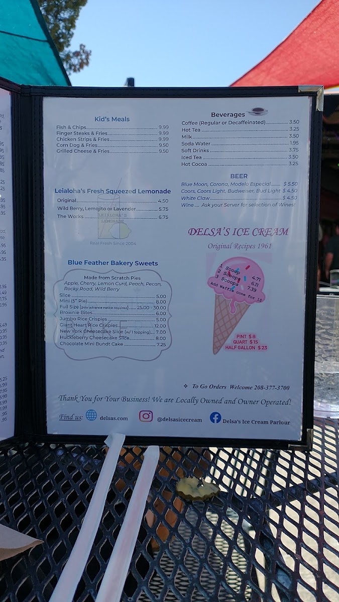 Delsa's Ice Cream Parlour Photo Menu 8