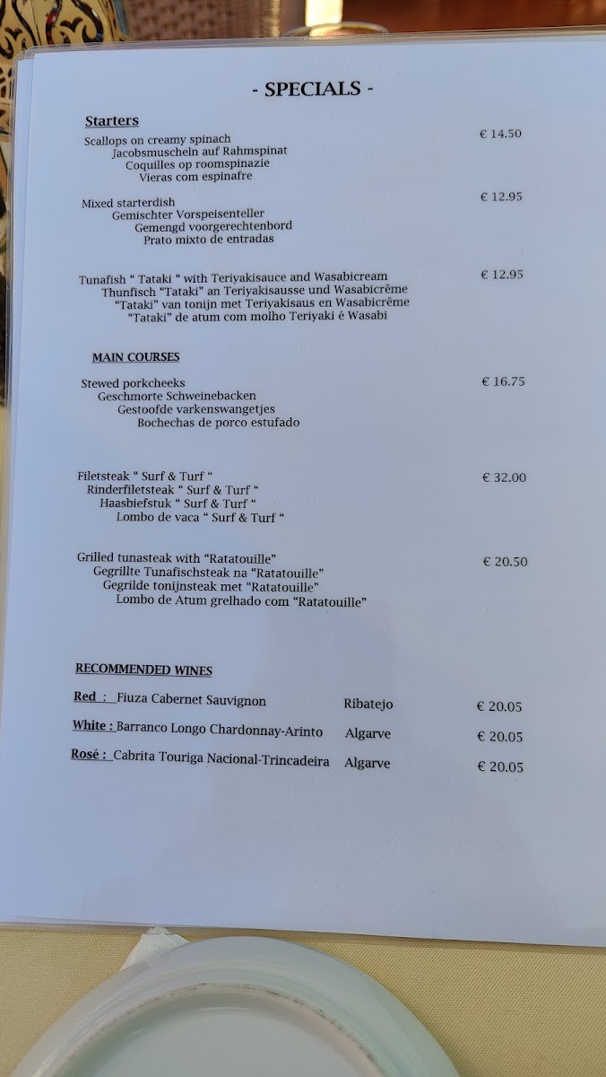 L'Orange Photo Menu 1