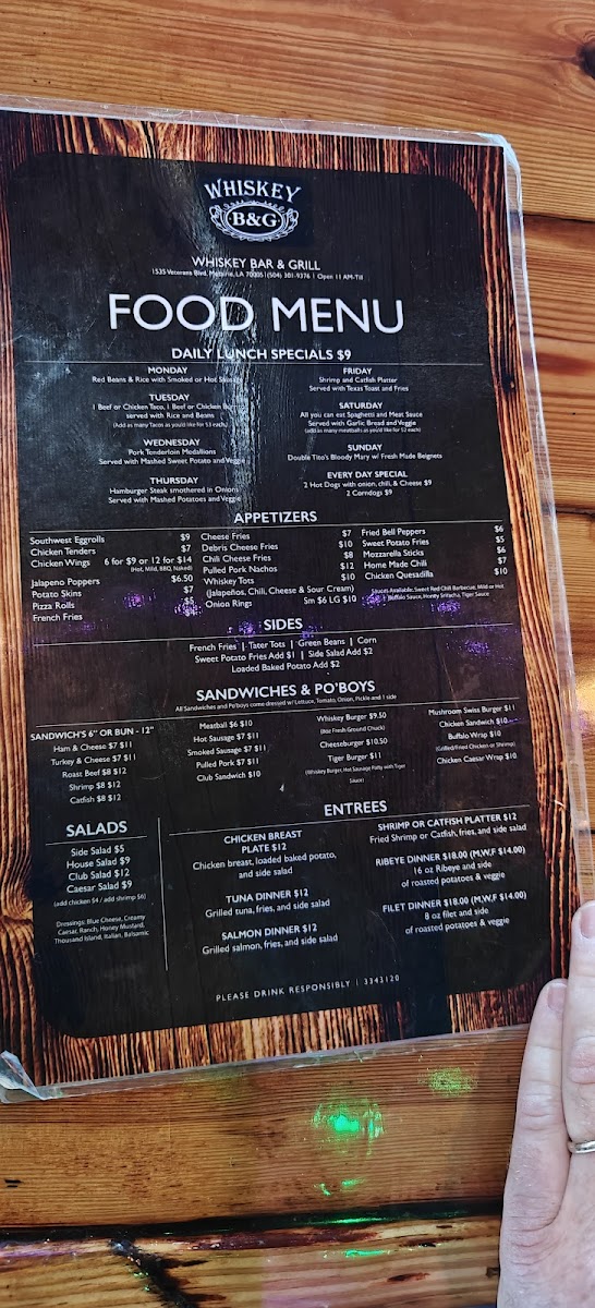 Whiskey Bar & Grill Photo Menu 4