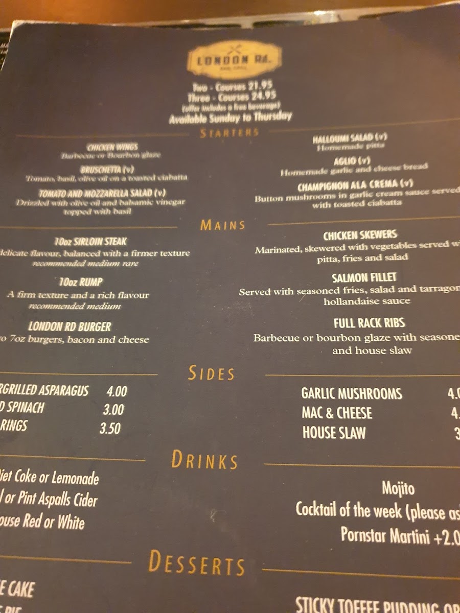 London Road Bar & Grill Photo Menu 10