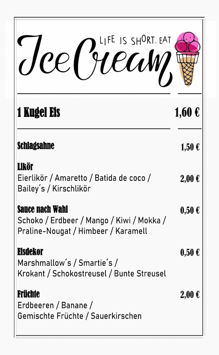 Eistüte Am Brühl - Kühmel's Eisspezialitäten Photo Menu 2