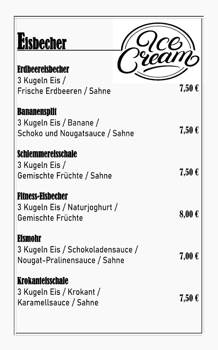 Eistüte Am Brühl - Kühmel's Eisspezialitäten Photo Menu 3