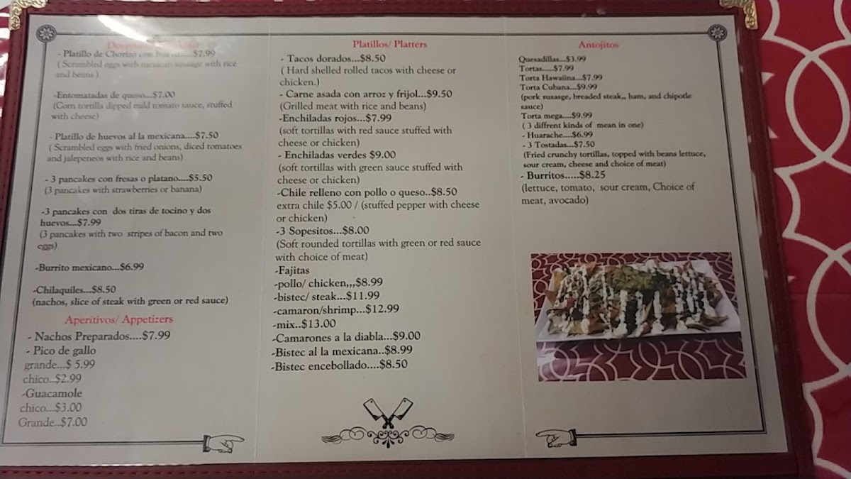El Pueblito Restaurant Mexican American Grill Photo Menu 3