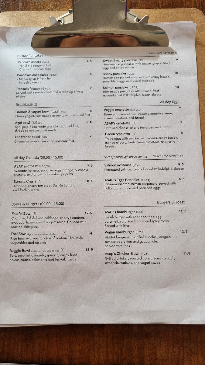 ASAP Coffee & Brunch Photo Menu 3