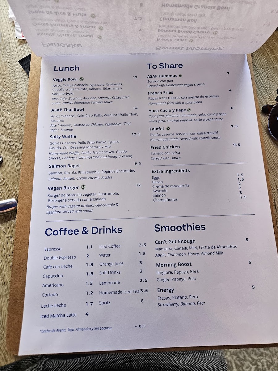 ASAP Coffee & Brunch Photo Menu 5
