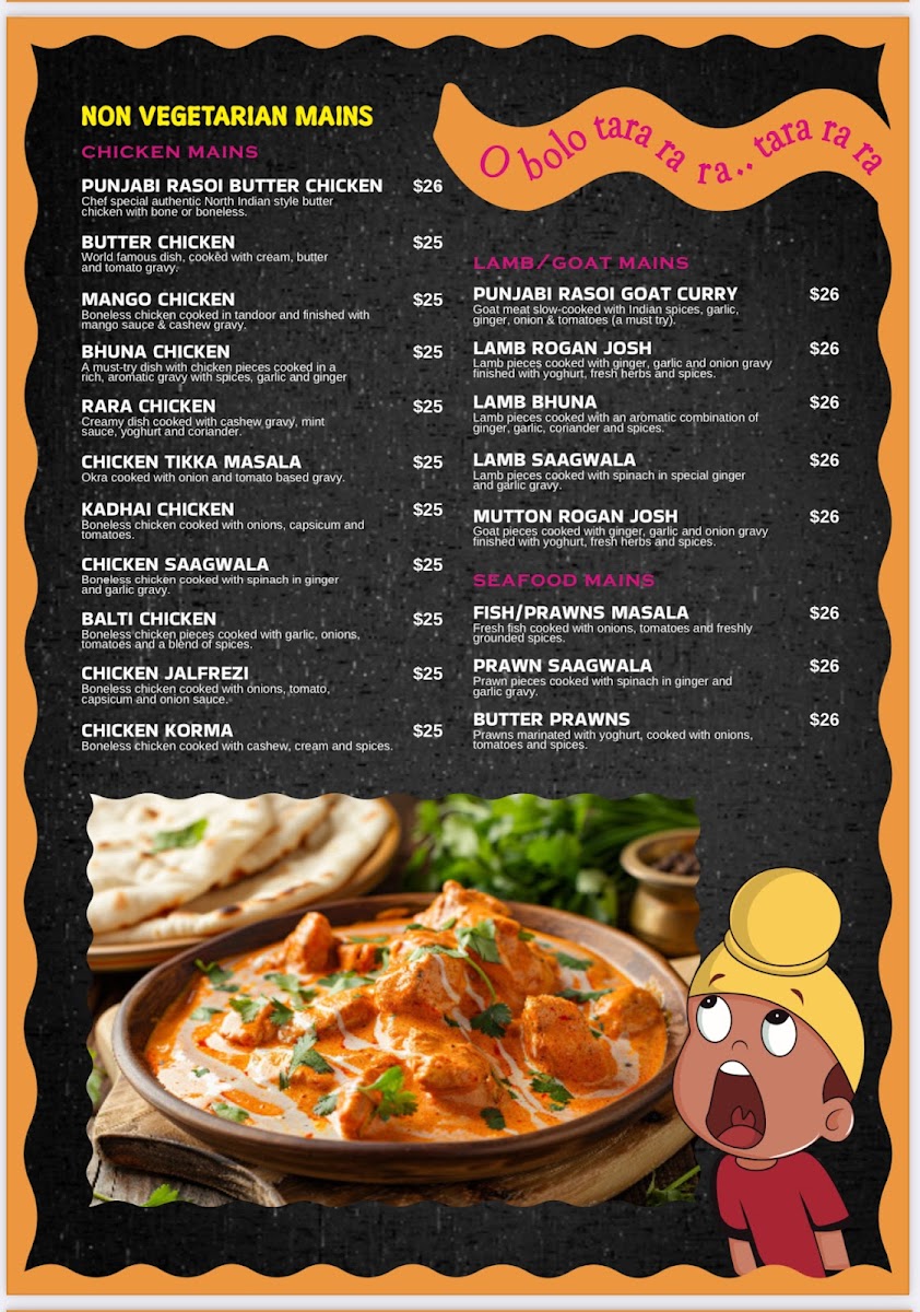 Punjabi Rasoi Newlands Photo Menu 1