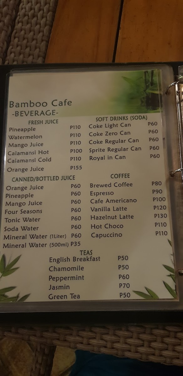 Bamboo Cafe Photo Menu 4