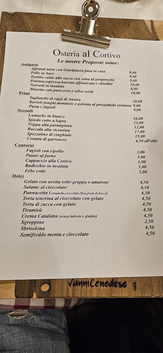 Osteria al Cortivo Photo Menu 8