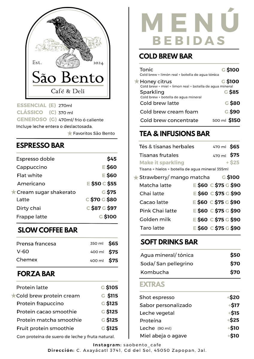São Bento Café Photo Menu 2