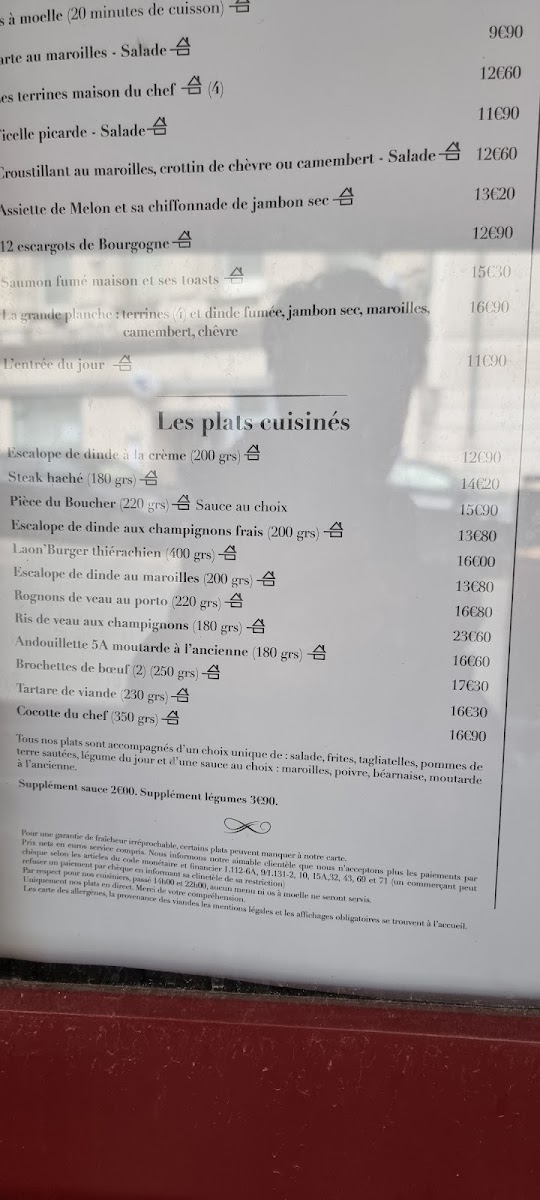 Les Chenizelles Photo Menu 5