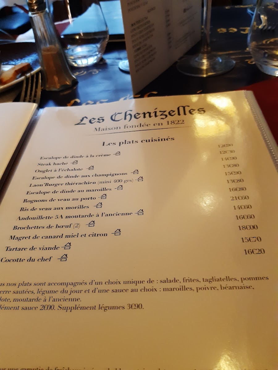 Les Chenizelles Photo Menu 6