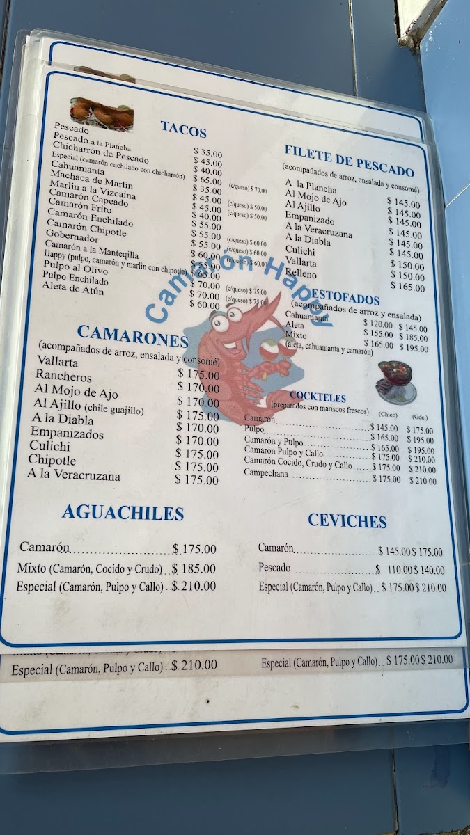Camarón Happy Photo Menu 1