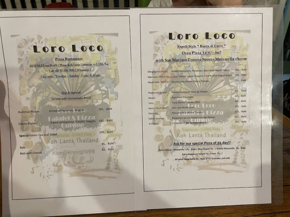 Loro Loco Pizza Cuisine Restaurant Photo Menu 1