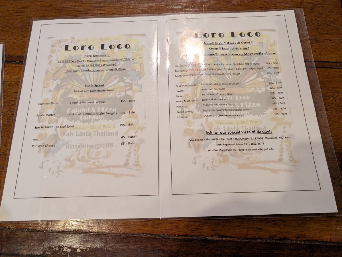 Loro Loco Pizza Cuisine Restaurant Photo Menu 3