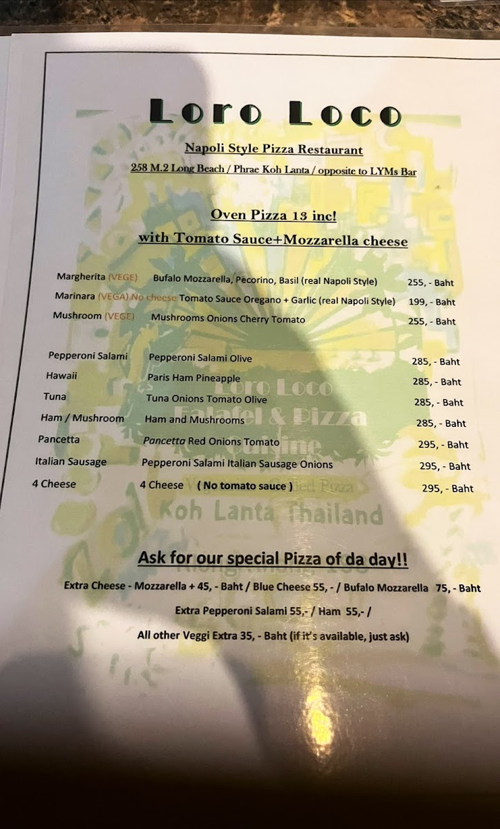 Loro Loco Pizza Cuisine Restaurant Photo Menu 4