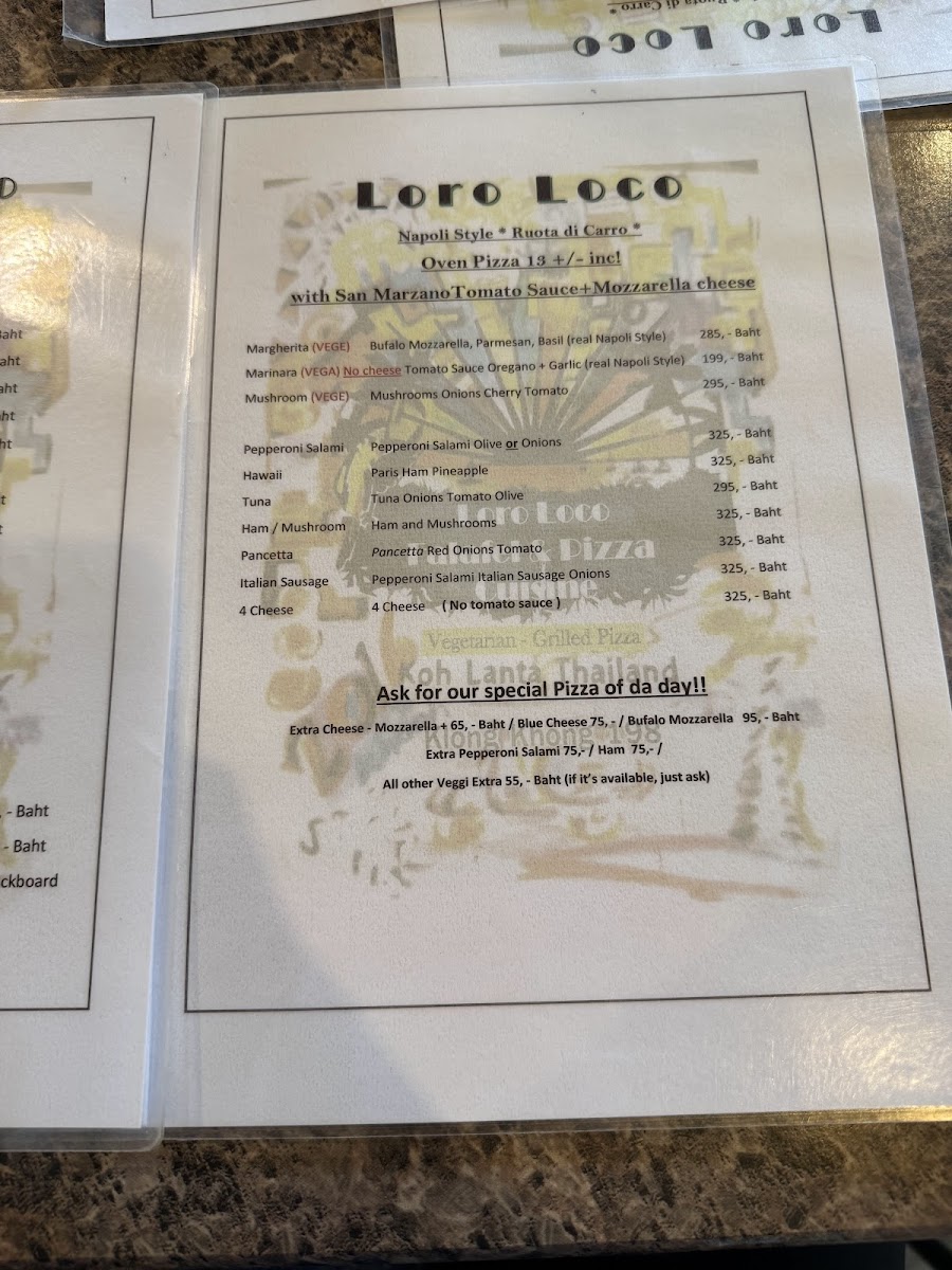 Loro Loco Pizza Cuisine Restaurant Photo Menu 8