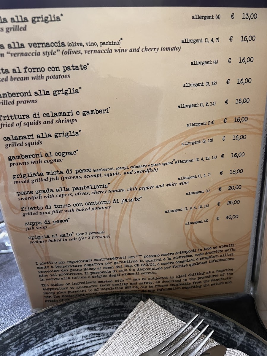 Le virtù in tavola Photo Menu 9