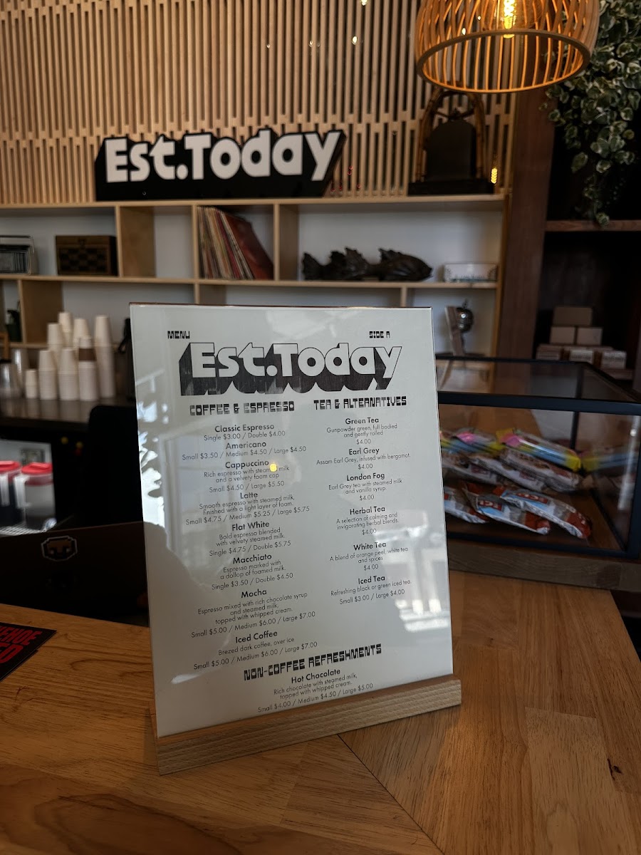 Established Today Photo Menu 6
