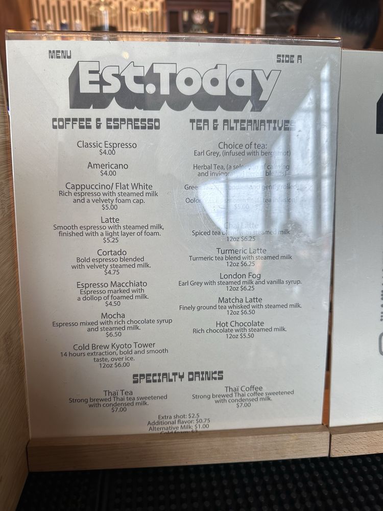 Established Today Photo Menu 7
