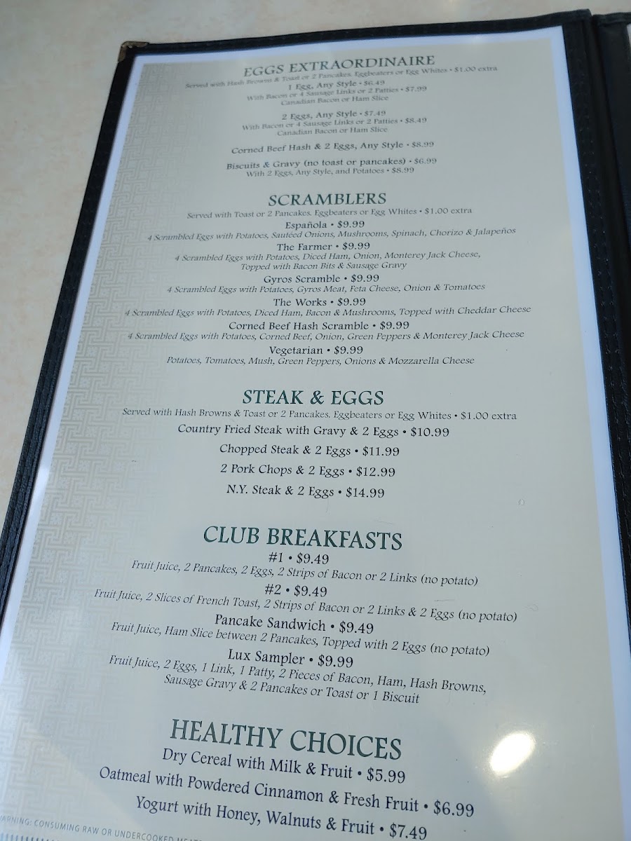 Lux Cafe Photo Menu 10