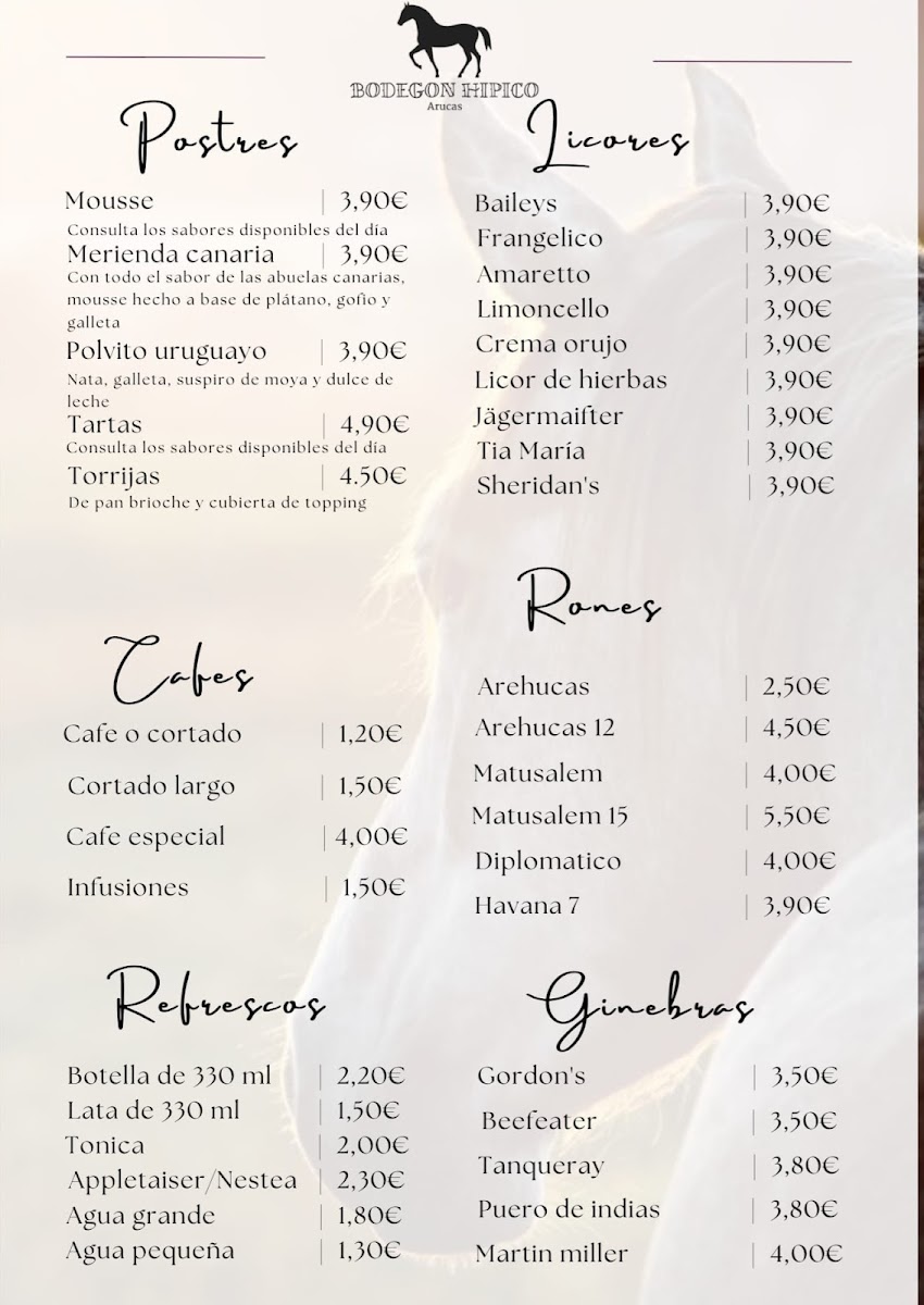 Bodegon Hipico Photo Menu 1