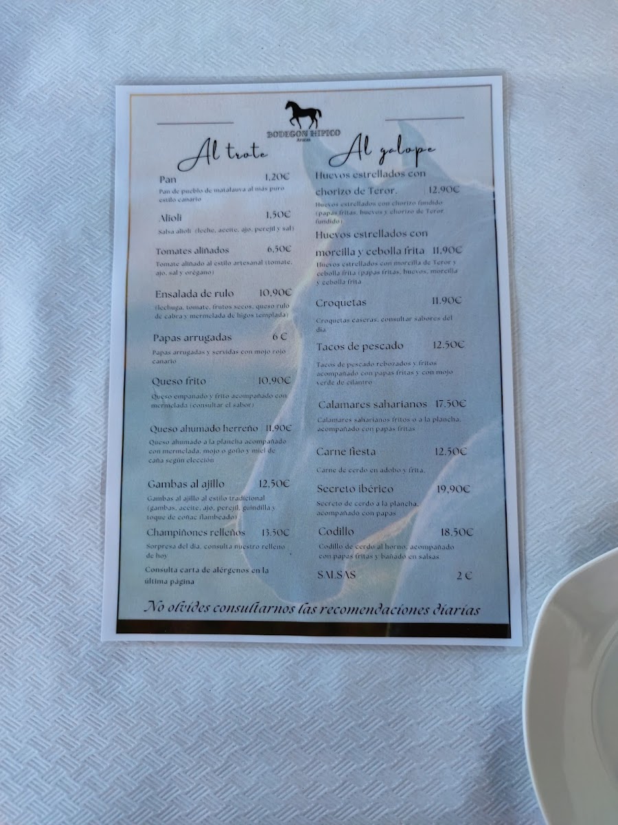 Bodegon Hipico Photo Menu 4