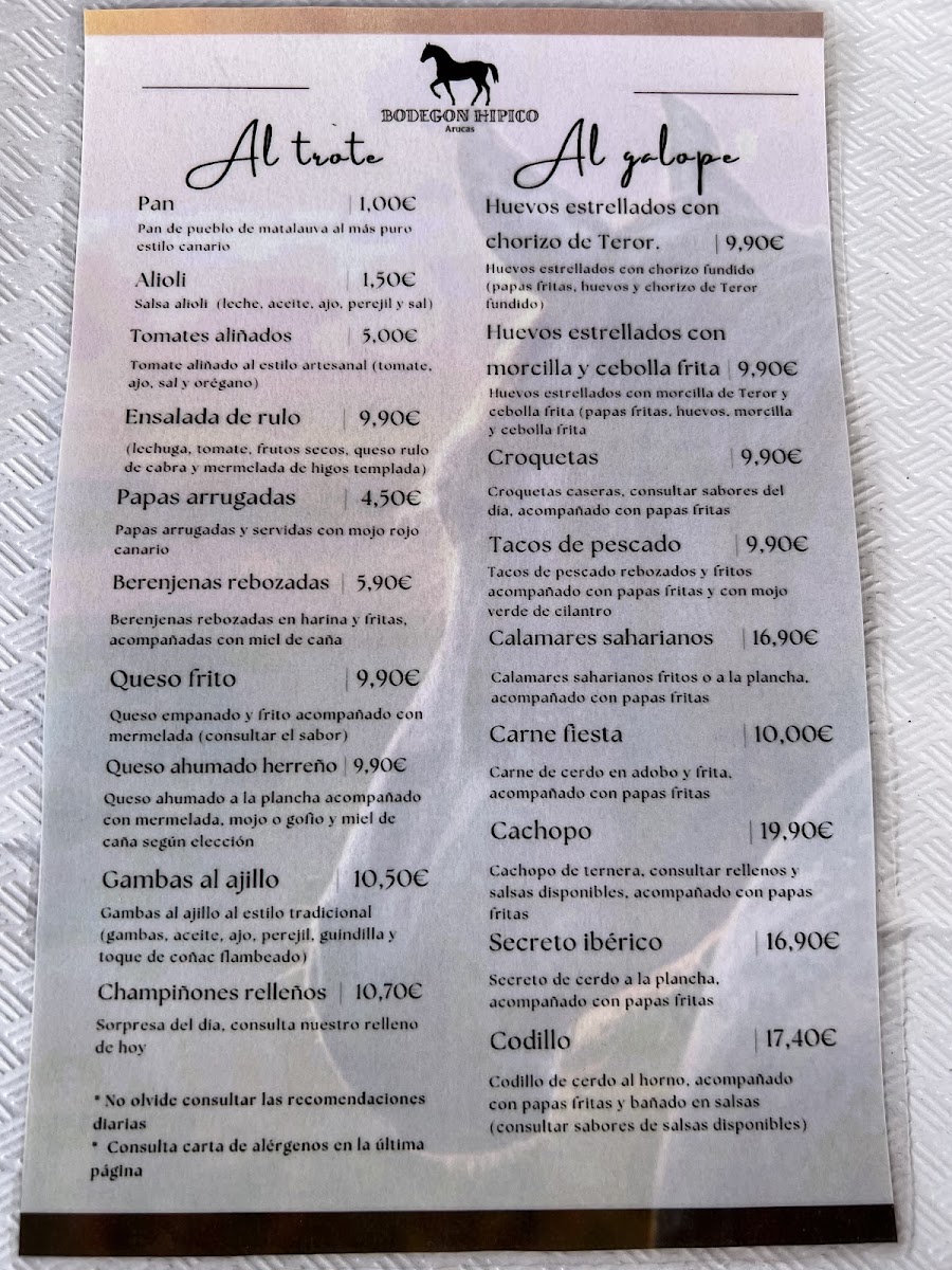 Bodegon Hipico Photo Menu 5