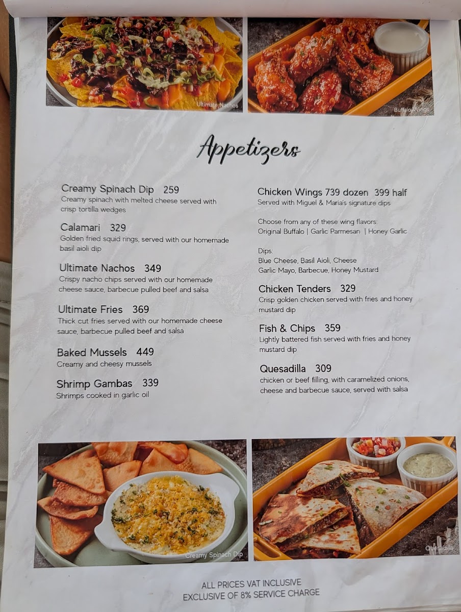 Miguel & Maria Restaurant Gil Fernando Photo Menu 3