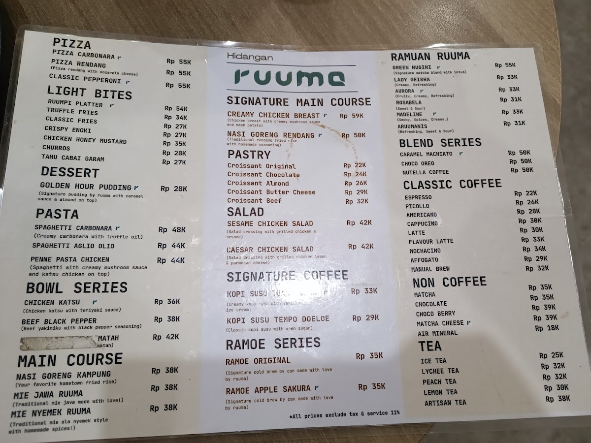 Ruuma Kopi, Rawa Belong Photo Menu 10