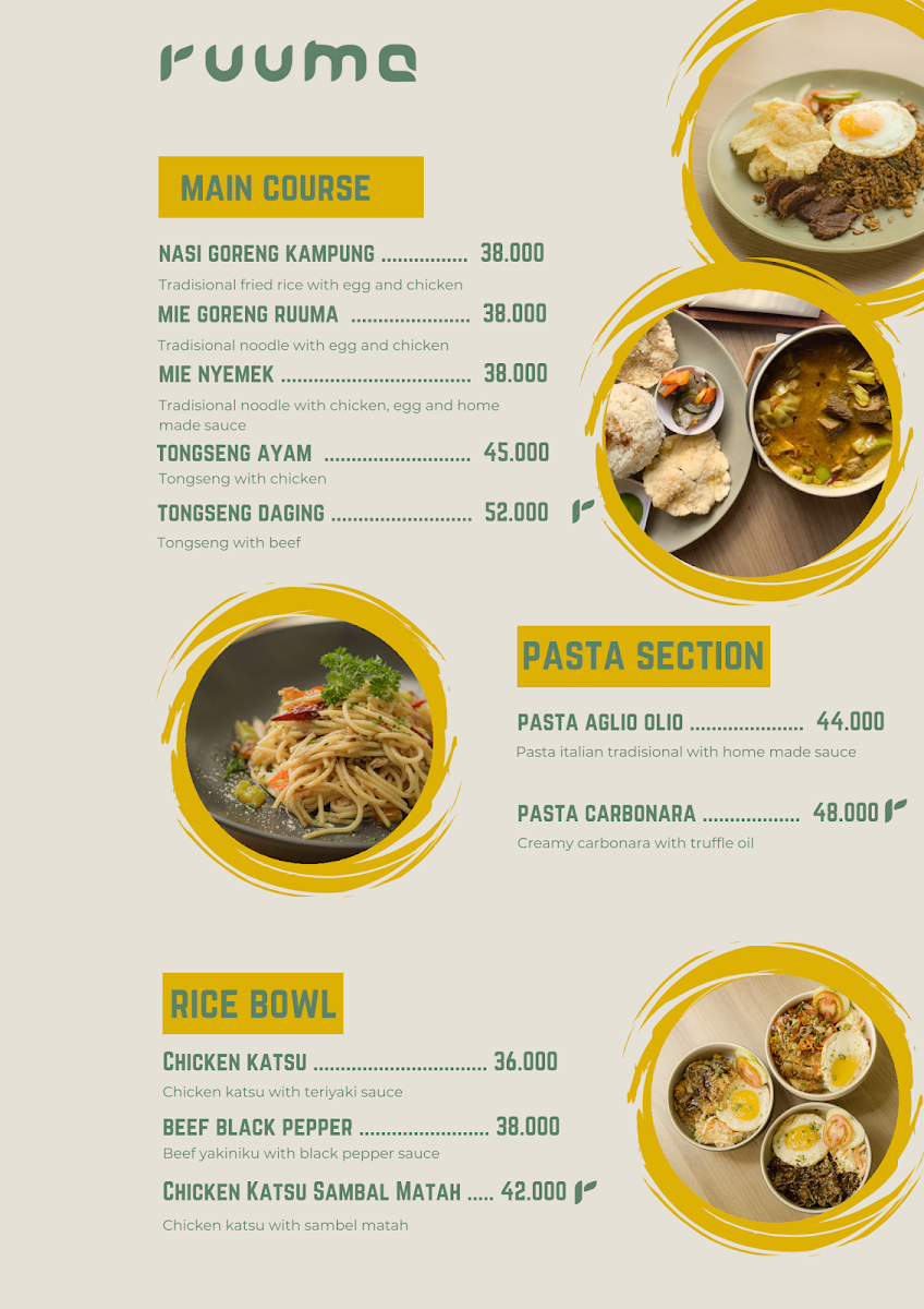 Ruuma Kopi, Rawa Belong Photo Menu 2