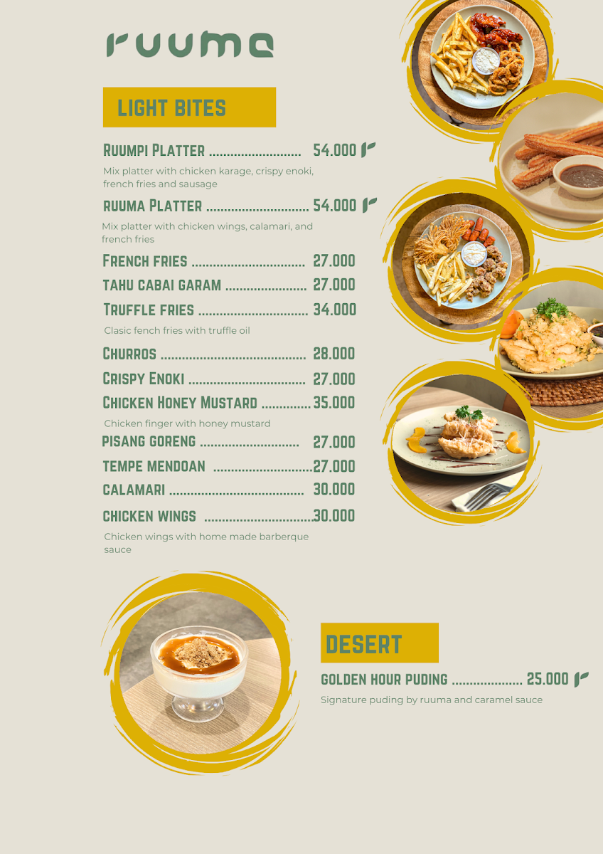 Ruuma Kopi, Rawa Belong Photo Menu 3
