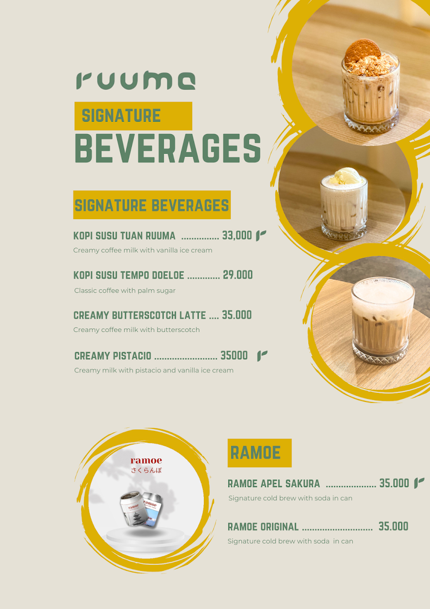 Ruuma Kopi, Rawa Belong Photo Menu 7