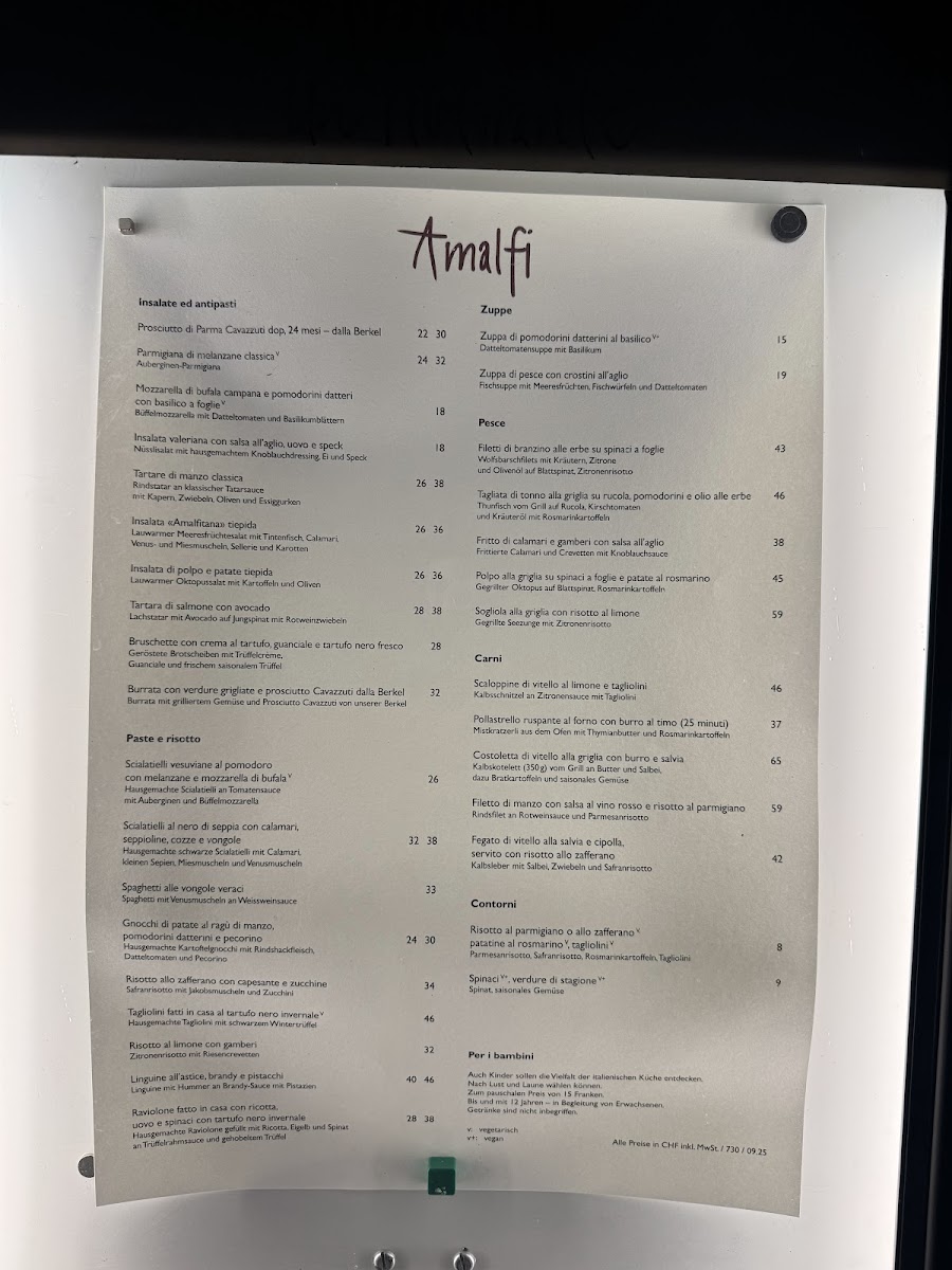 Ristorante Amalfi Photo Menu 1