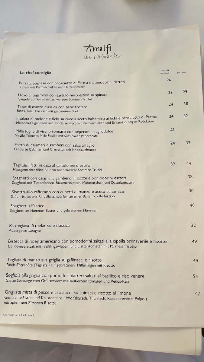 Ristorante Amalfi Photo Menu 4