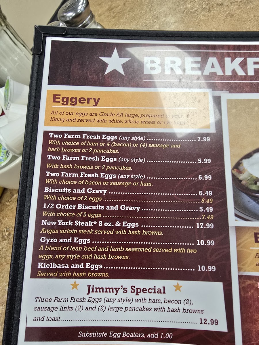 Red Star Diner - Temperance, MI Photo Menu 1