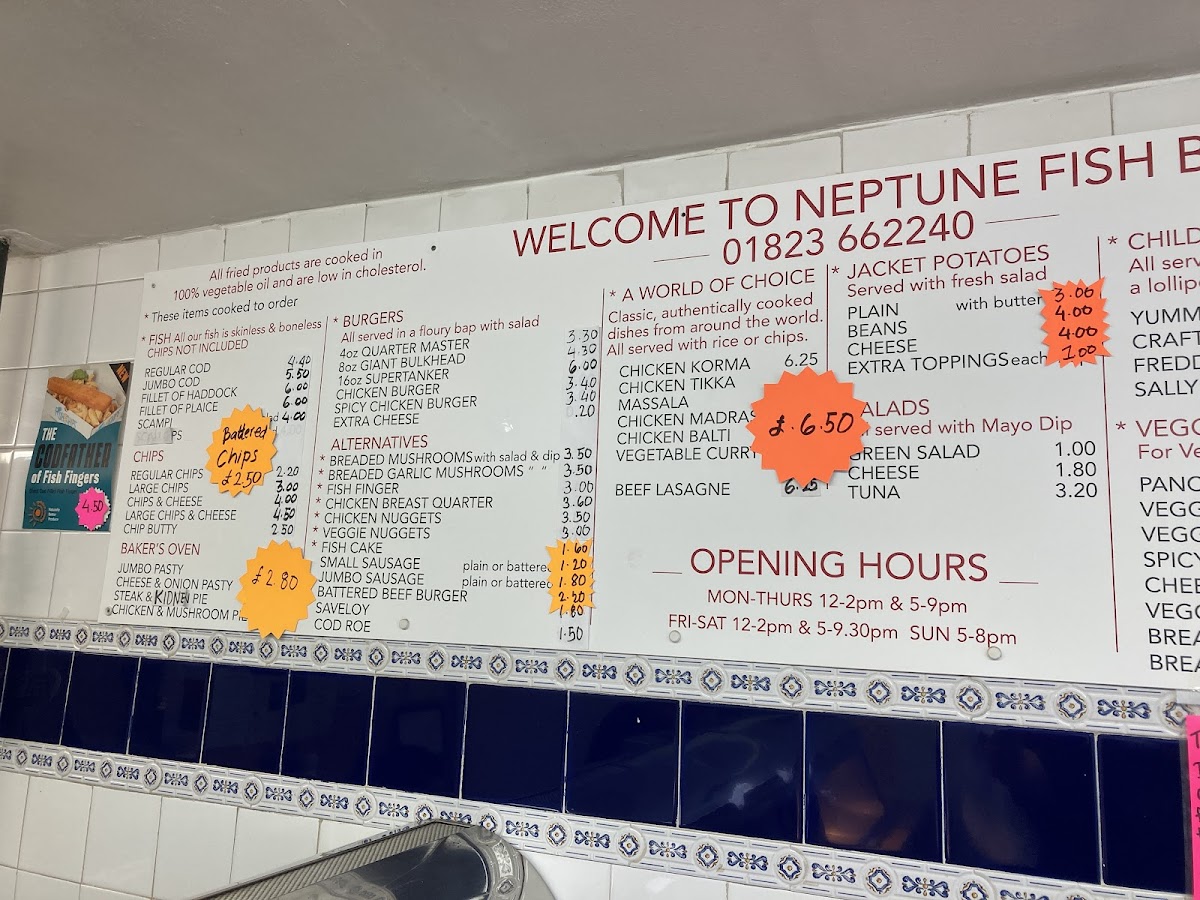 Neptune Fish and Chip Bar Photo Menu 3
