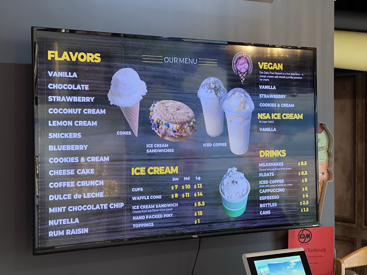The Hollywood Ice Cream Co. Photo Menu 3