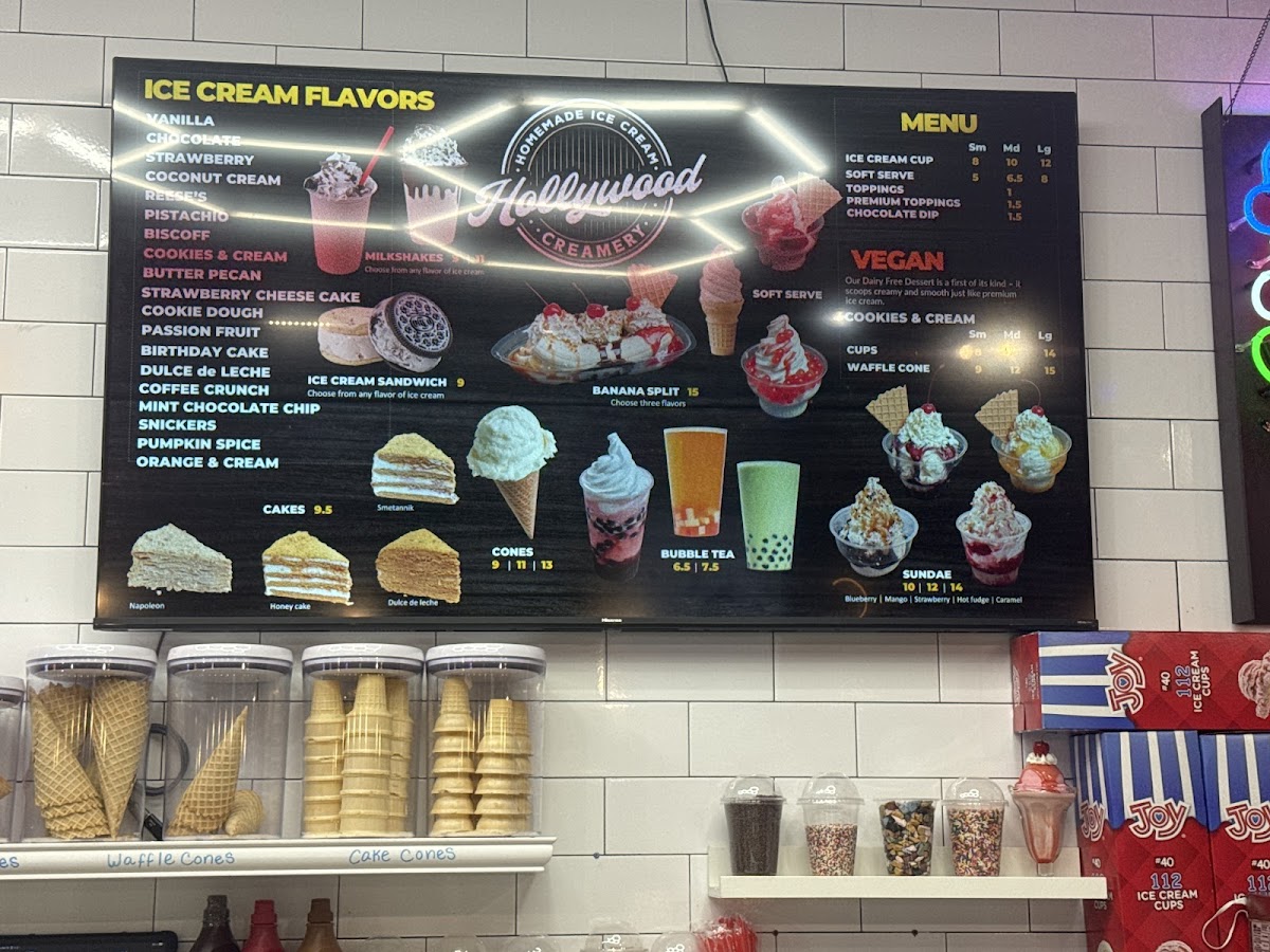 The Hollywood Ice Cream Co. Photo Menu 5
