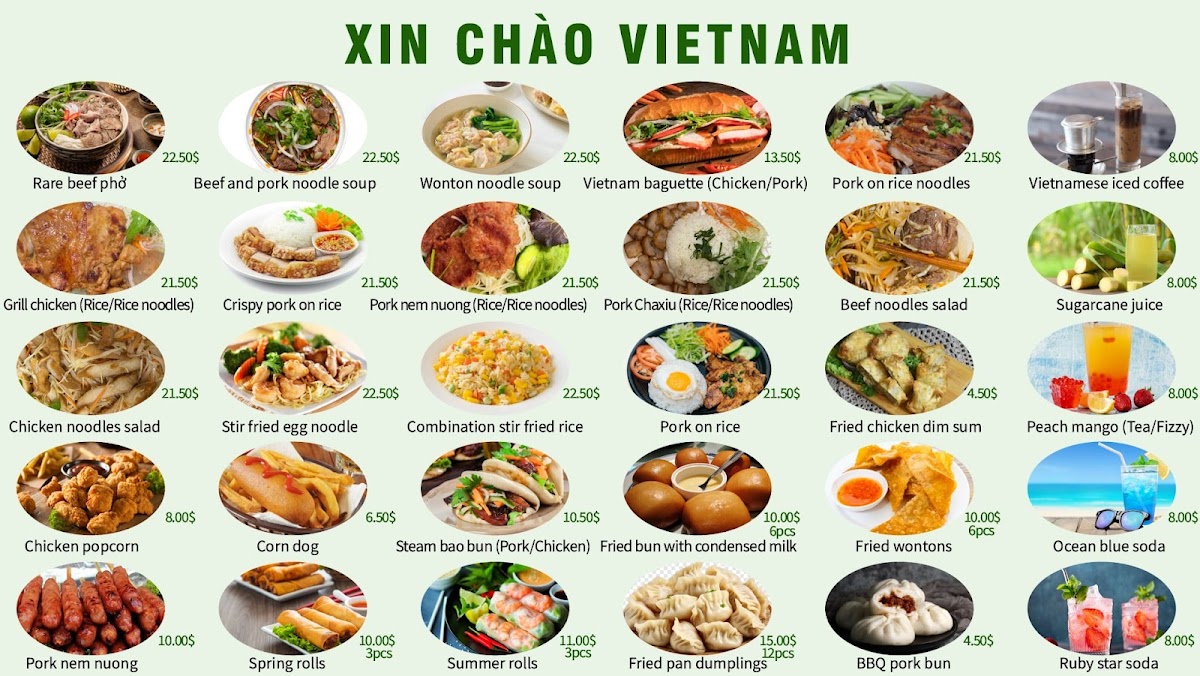 Xin Chào Vietnam Photo Menu 1