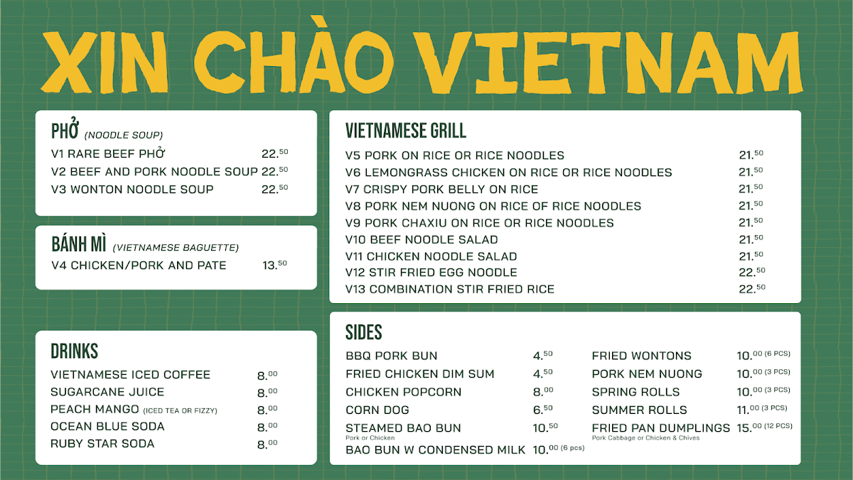 Xin Chào Vietnam Photo Menu 3