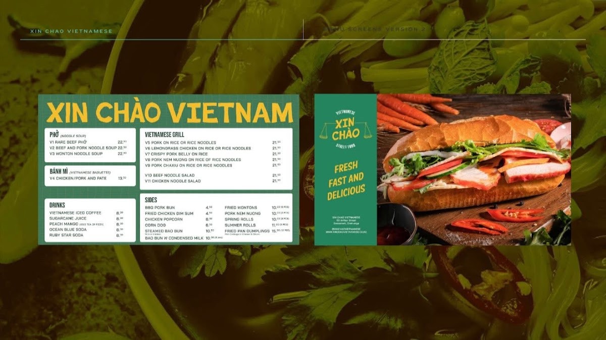 Xin Chào Vietnam Photo Menu 5