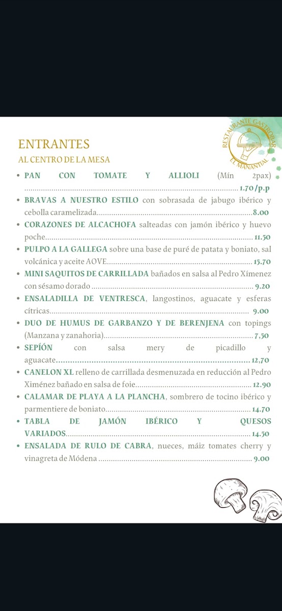 Bar-Restaurante El Manantial Photo Menu 1