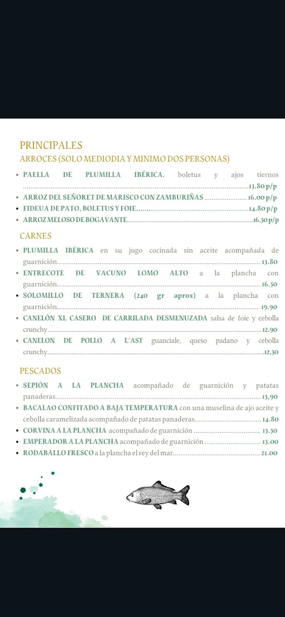 Bar-Restaurante El Manantial Photo Menu 2