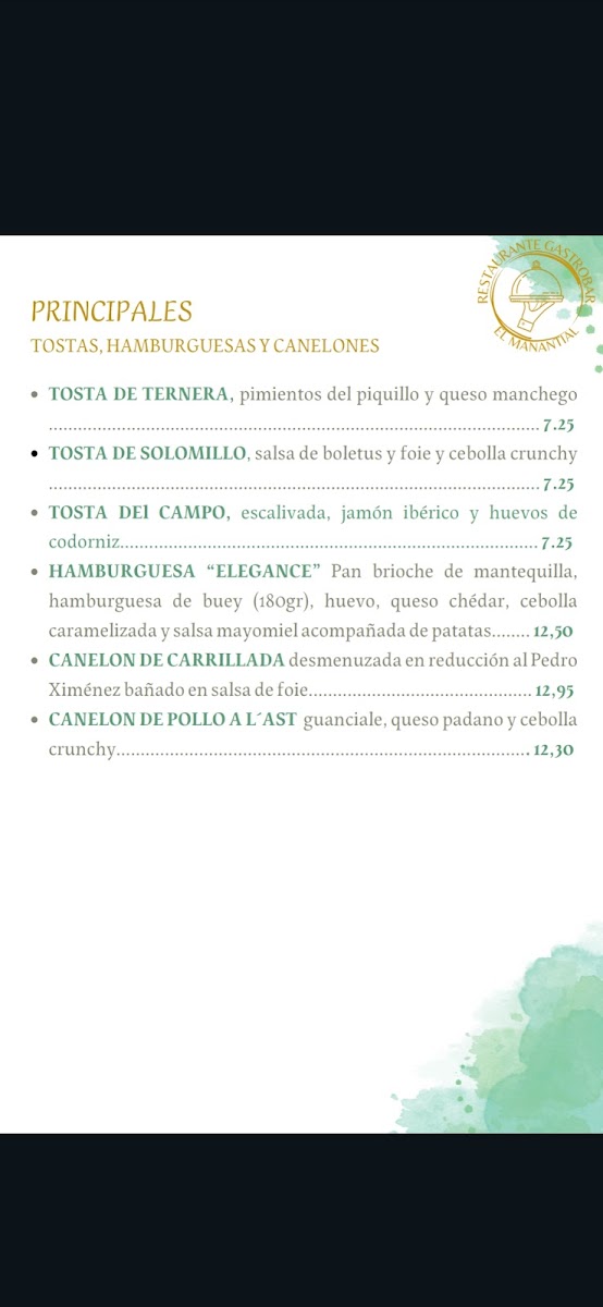Bar-Restaurante El Manantial Photo Menu 4