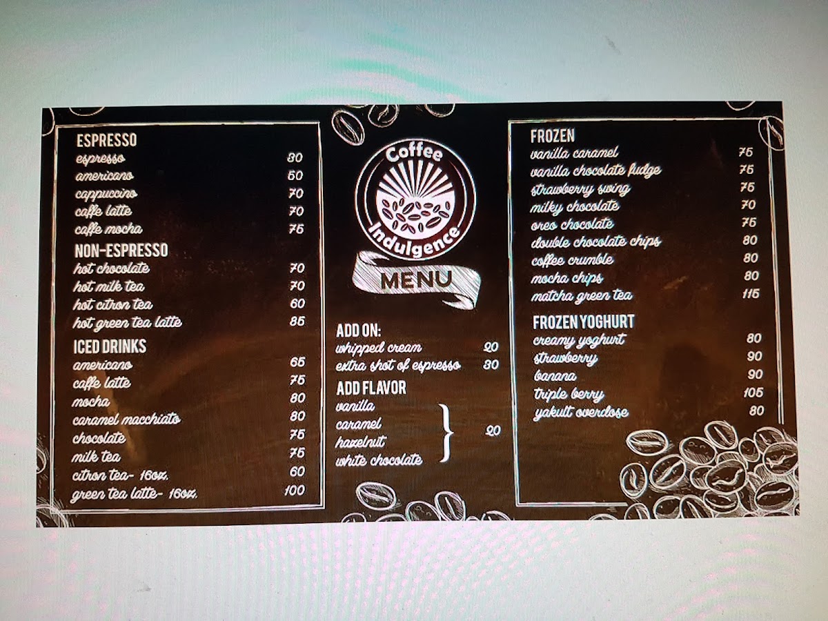Coffee Indulgence Photo Menu 2