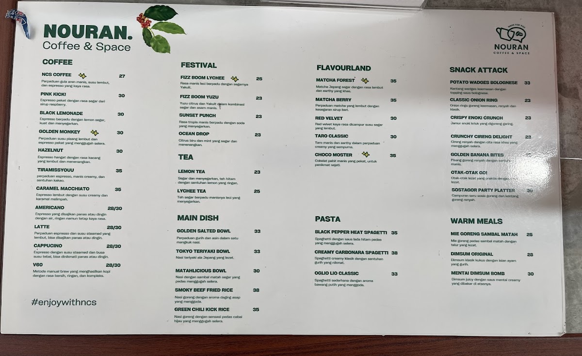 Nouran Coffee & Space Photo Menu 1